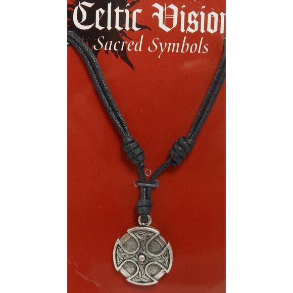 Vintage Celtic Vision Sacred Symbols Cross Necklace Pendant Celtic Symbol-12 - Picture 9 of 10